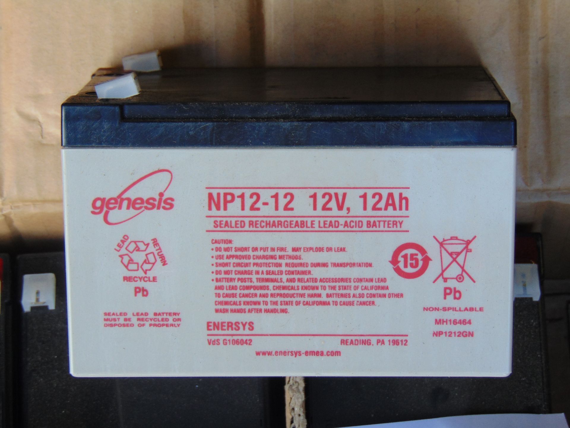 4X NEW UNISSUED GENISIS 12 VOLT SEALED RECHARGABLE BATTERIES - Image 2 of 3