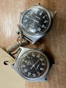 2X CWC W10 BRITISH ARMY SERVICE WATCHES NATO MARKS WATER RESISTANT TO 5ATM DATE 2005/2006