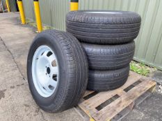 4x Michelin 255/70R18 Latitude Tour HP tyres on latest LR 18inch steel rims, unused take offs 2021