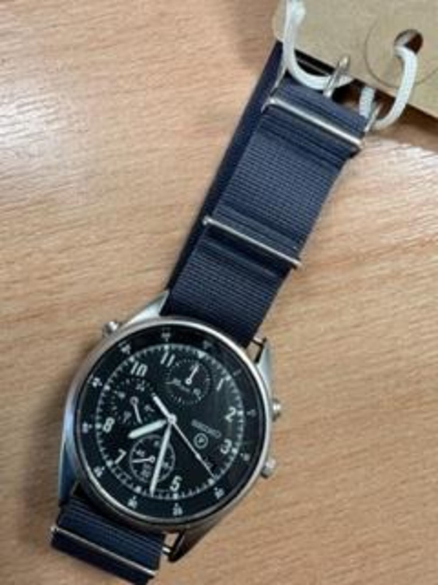 NICE SEIKO GEN 2 DATE ADJUST RAF PILOTS CHRONO TORNADO FORCE ISSUE NATO MARKS DATE 1999 **SN. 2090**