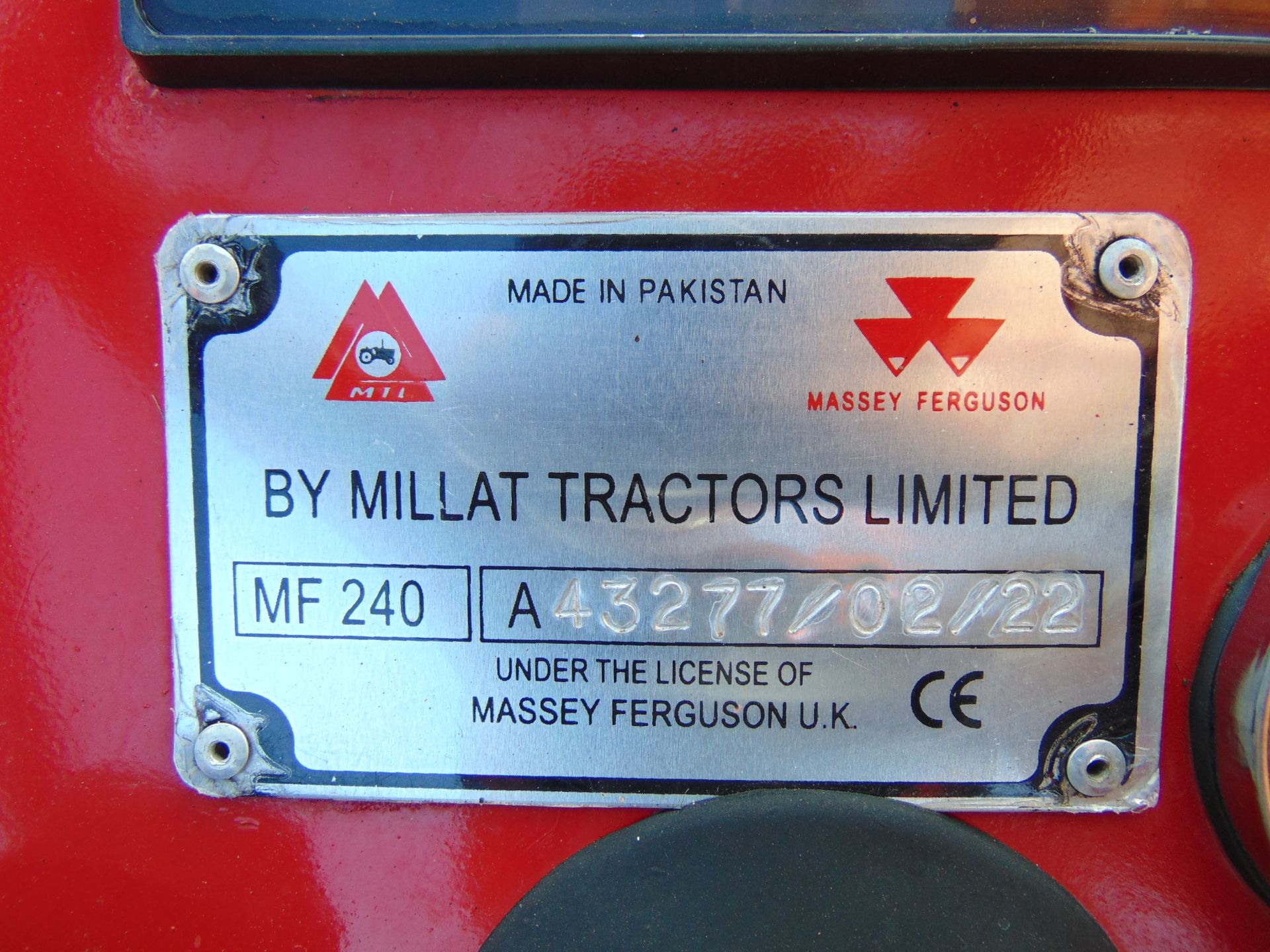 Unused Massey Ferguson MF240 Tractor ONLY 8 Hours! - Image 21 of 21