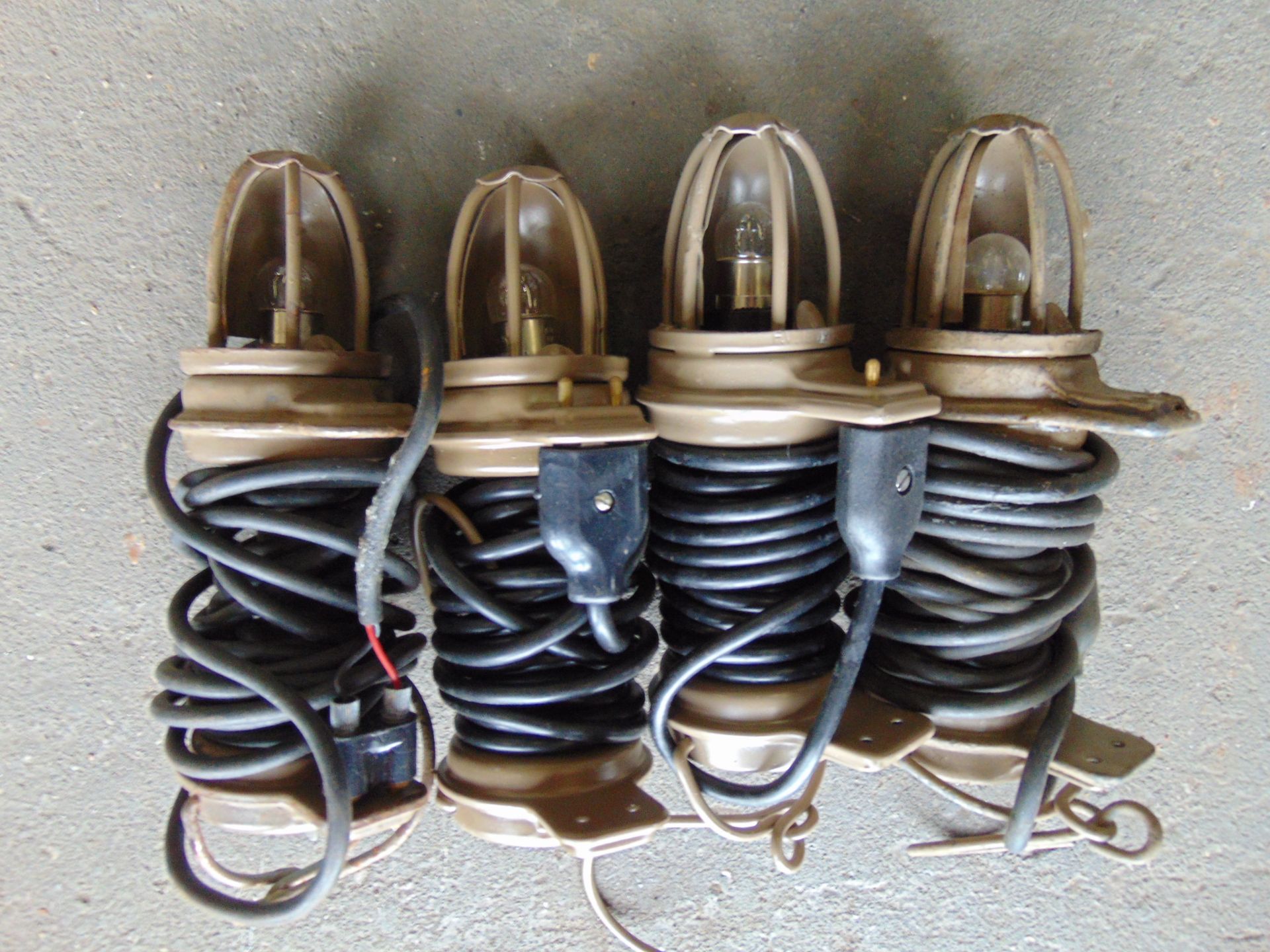 4 x Land Rover Lucas Inspection Lamp Light Series Defender Wolf Military Lightweight etc