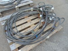 10 x Heavy Duty Recovery Wire Rope Slings