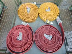 You are bidding on direct from the UK Fire and Rescue Service 4 x Angus Layflat Fire Hoses with