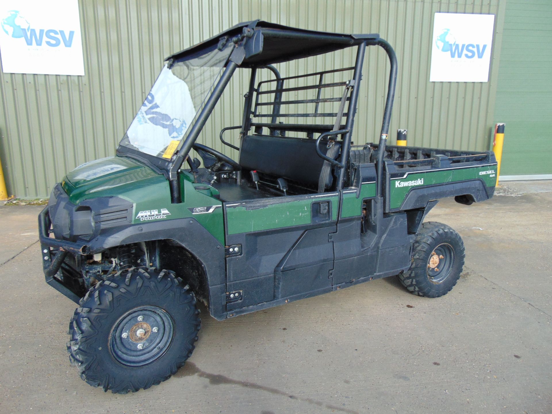 2018 Kawasaki Mule Pro Dx 4WD Diesel Utility Vehicle UTV ONLY 1,742 HOURS! Half Door Cab