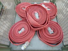 5 x Angus Layflat Fire Hoses with Couplings