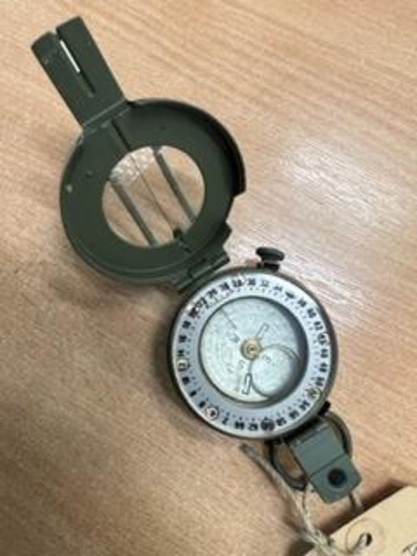 STANLEY LONDON BRITISH ARMY BRASS PRISMATIC COMPASS IN MILS - Image 2 of 6
