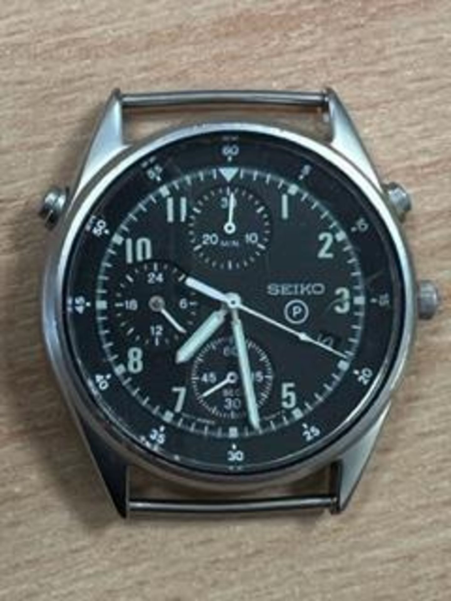 NICE SEIKO GEN 2 DATE ADJUST RAF PILOTS CHRONO TORNADO FORCE ISSUE NATO MARKS DATE 1999 **SN. 2090** - Image 4 of 9