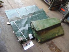 4x Unissued Canvas Tarpaulins sizes Various