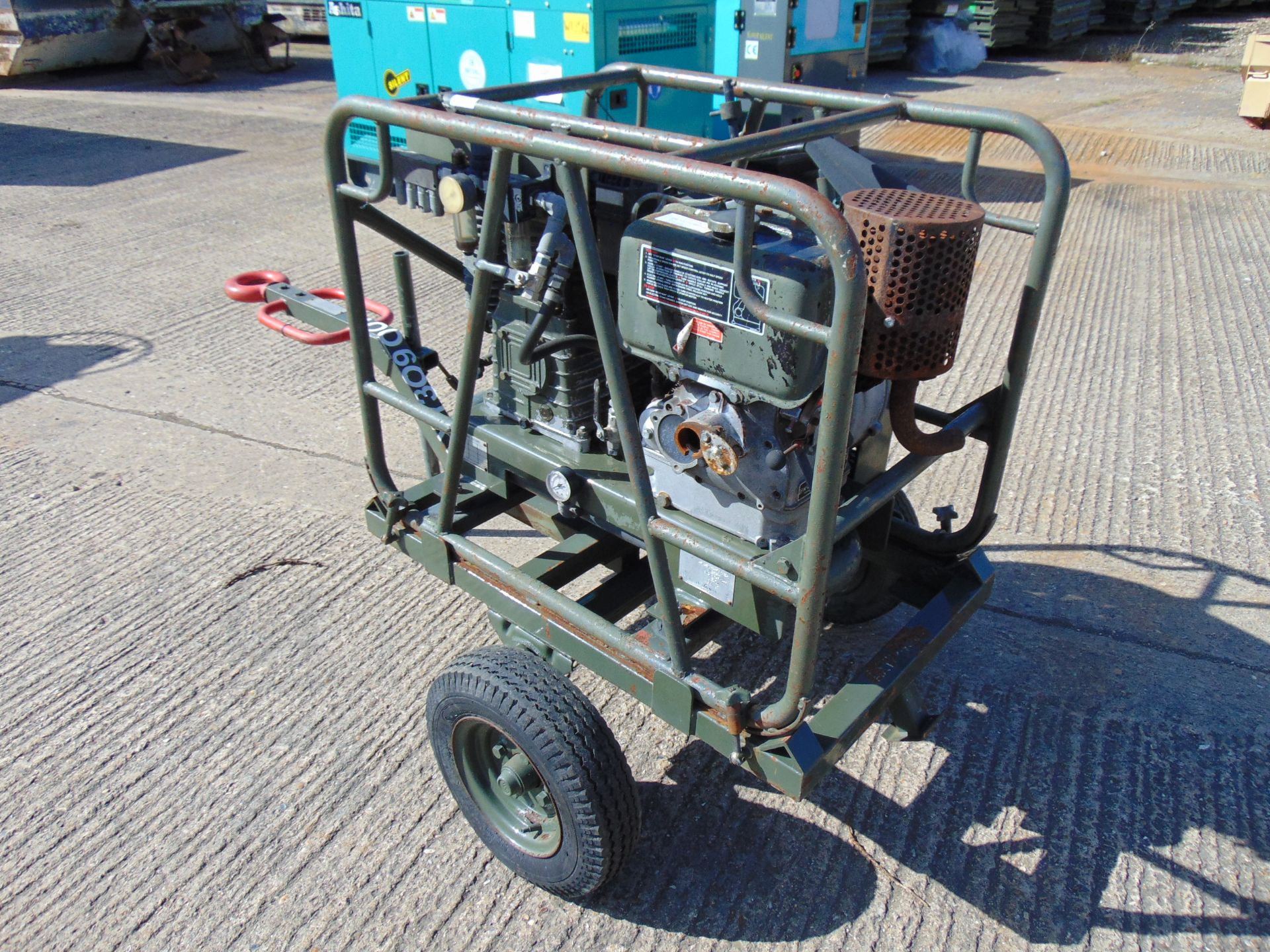 Lister Petter Lightweight Compressor mounted on single axle trailer - Image 8 of 15