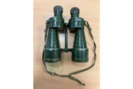 1X PAIR OF BRITISH ARMY BINO PRISM N.5 MK4 X 7 MAG WITH GRATICULE C/W STRAP ETC SN.94580