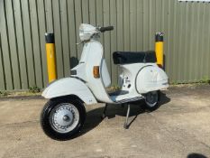 Ex MoD 1985 Piaggio Vespa PX 150 E Scooter showing 2,241 miles 25 Years Dry Stored!