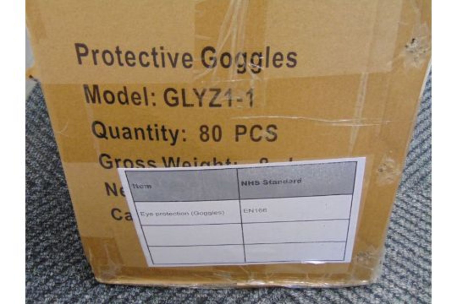 80 x NEW UNISSUED Safety goggles GLYZ1-1 - Image 14 of 15
