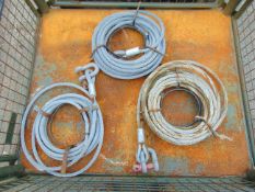 3x Unissued 10 & 20m Winch Ropes c/w D Shackles