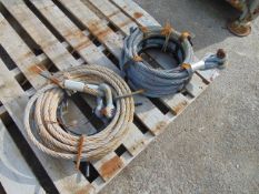 2x Unissued 20m Winch Ropes c/w D Shackles