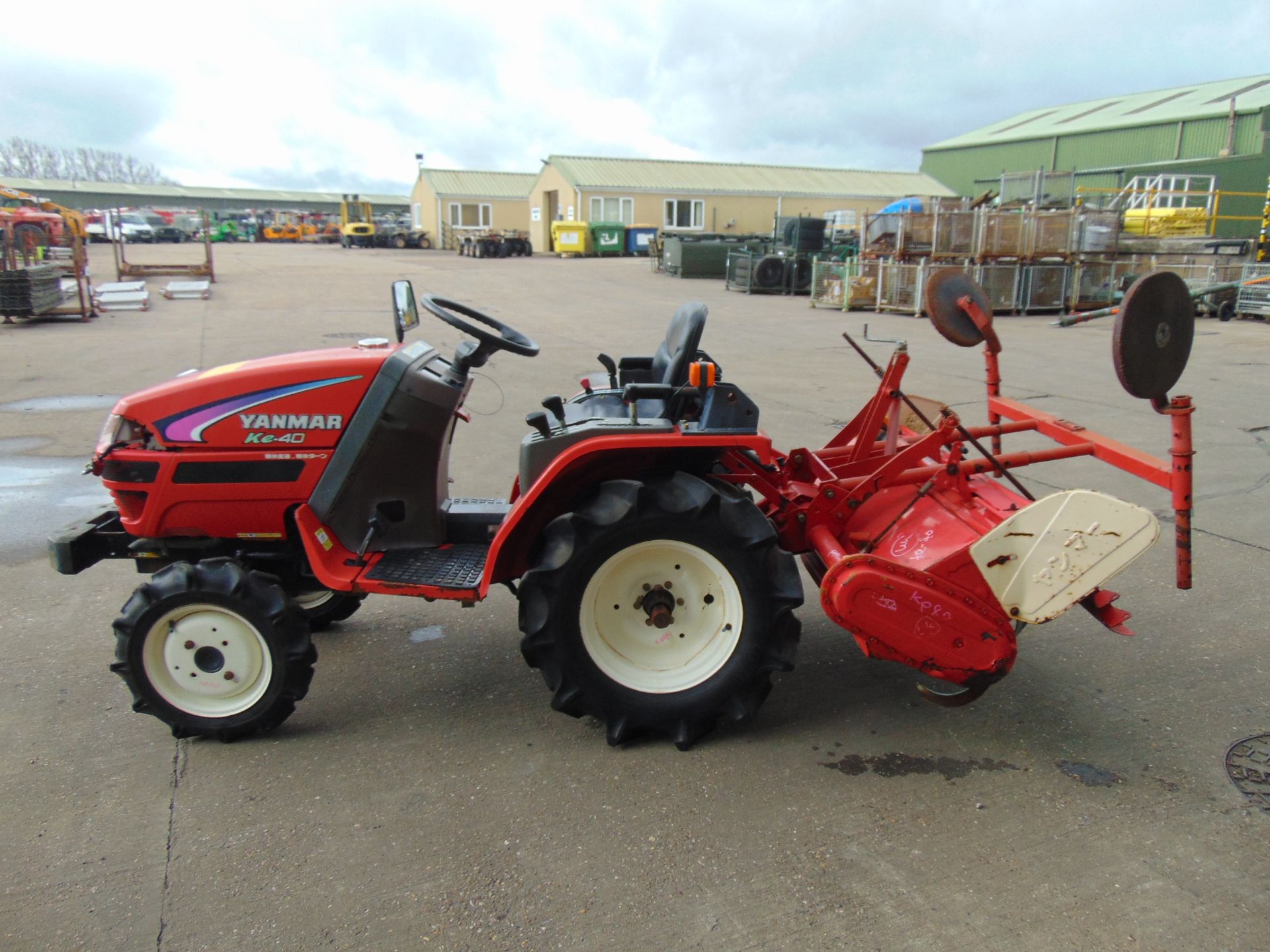 Yanmar KE40 4WD Compact Tractor c/w Rotovator ONLY 1090 HOURS! - Image 6 of 24