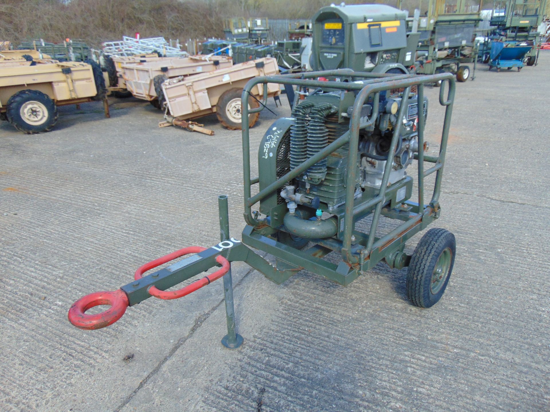 Lister Petter Lightweight Compressor mounted on single axle trailer - Image 2 of 15