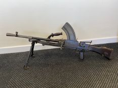 WW2 .303 Bren MK 1 Dated 1942 Deactivated to latest Spec c/w 5 Magazines