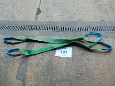 2x Euroweb 2 tonne recovery/winch lifting strops