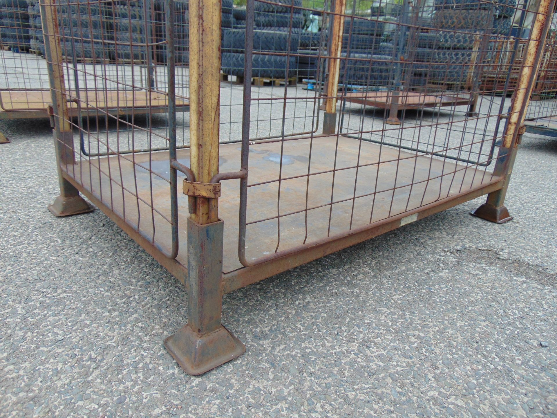 Steel Stacking Stillage with removeable sides and corner posts - Image 3 of 3