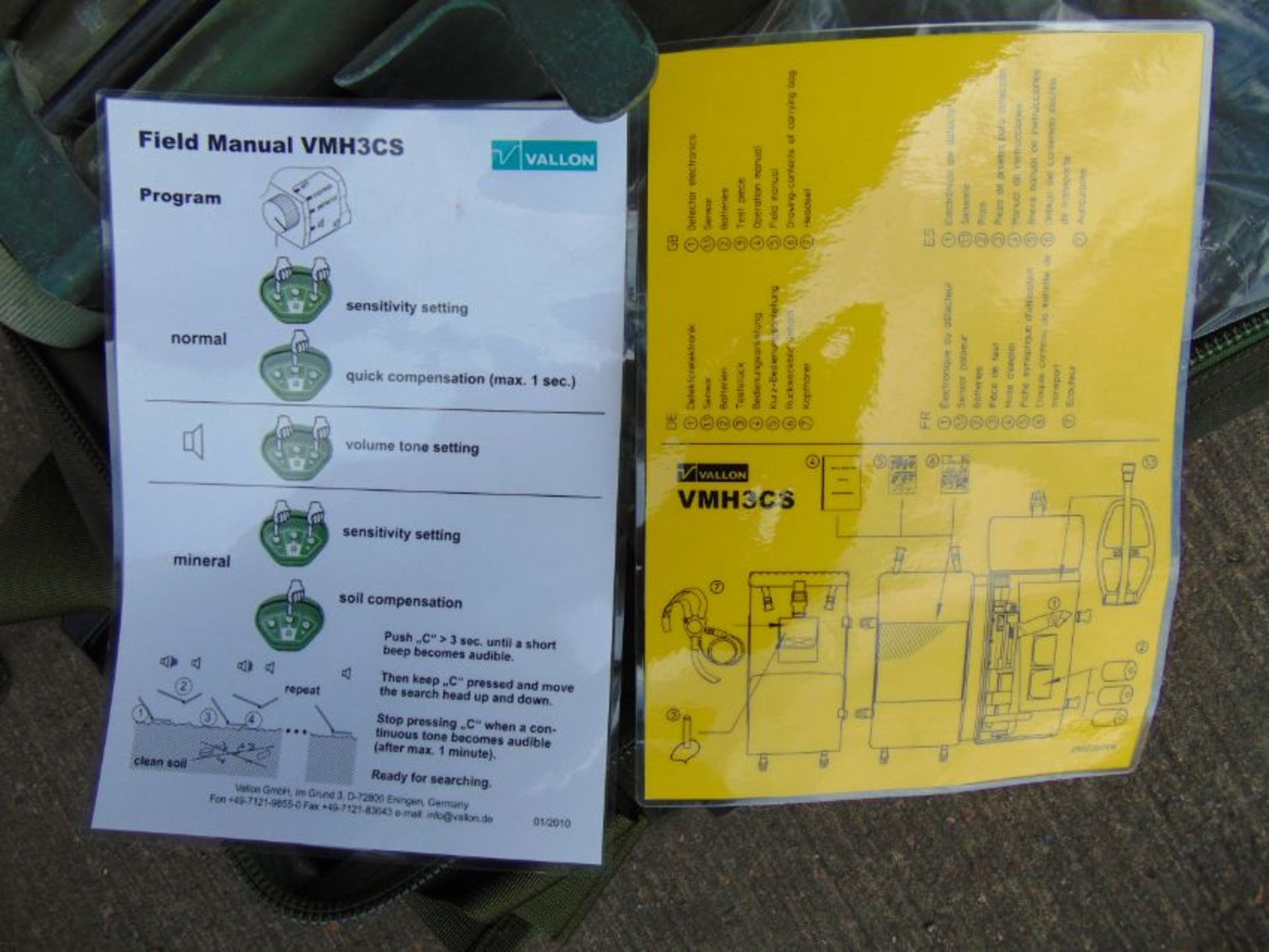 Vallon VMH3CS Metal Detector C/W Soft Backpack - Image 7 of 11