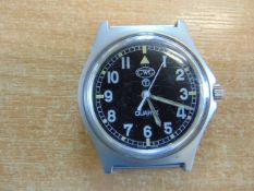 New Unissued CWC W10 British Army Service Watch Nato Markings Water Resist to 5 ATM, Date 2005