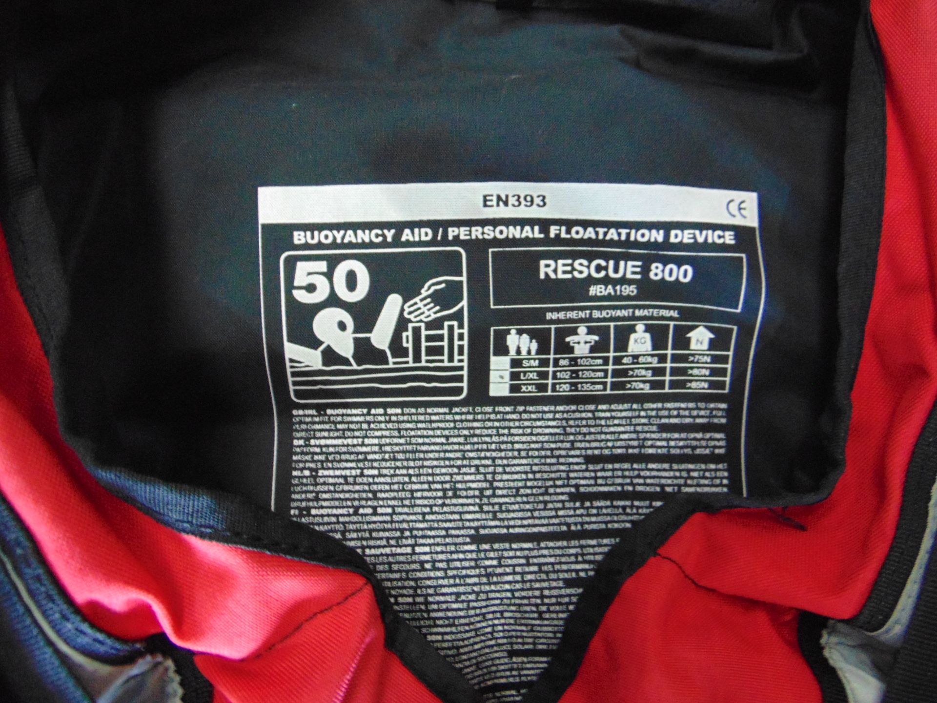 Palm Professional Rescue 800 Buoyancy Aid - PFD Personal Floatation Device Size L/XL - Image 3 of 4