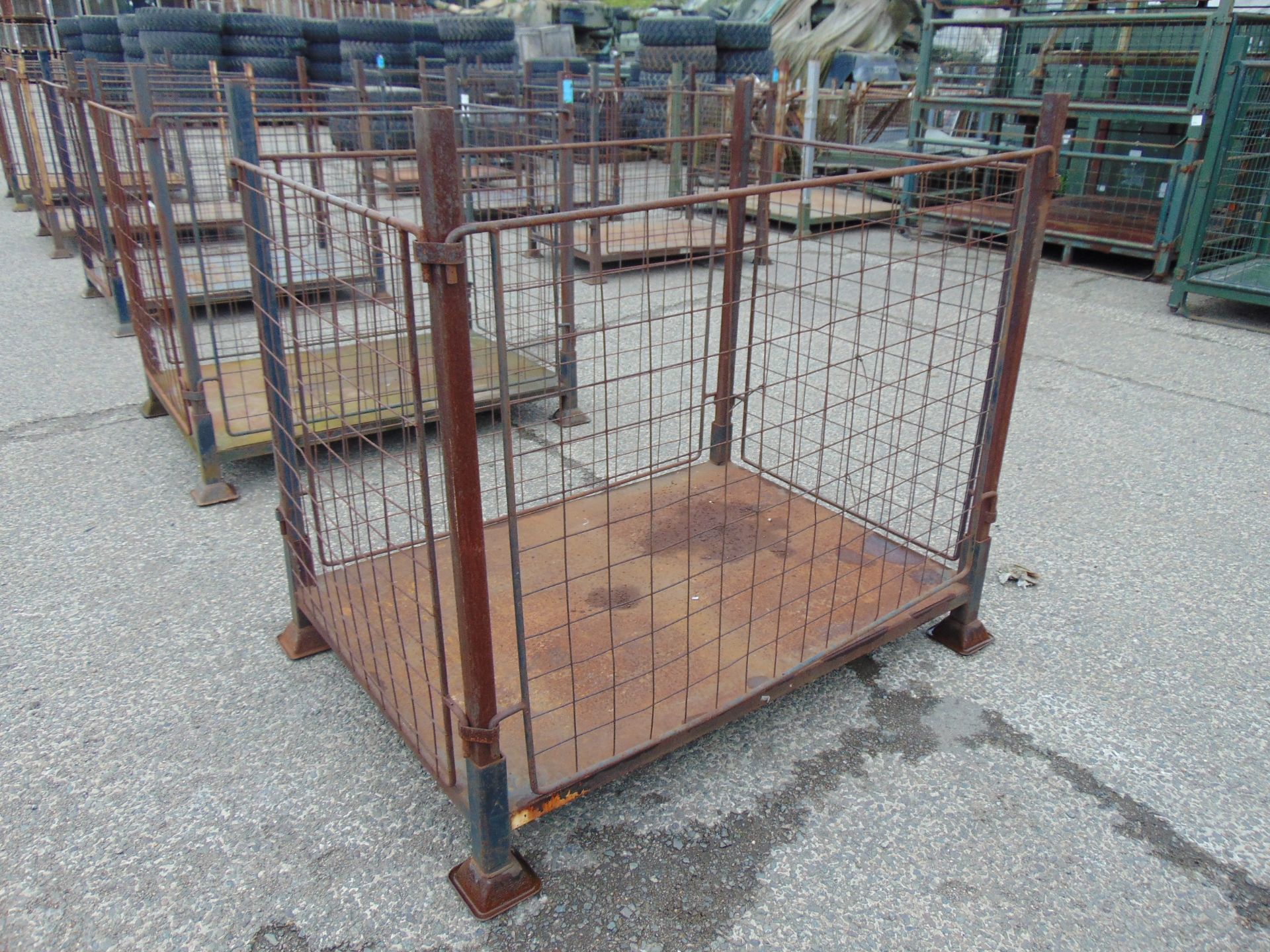 Steel Stacking Stillage with removeable sides and corner posts