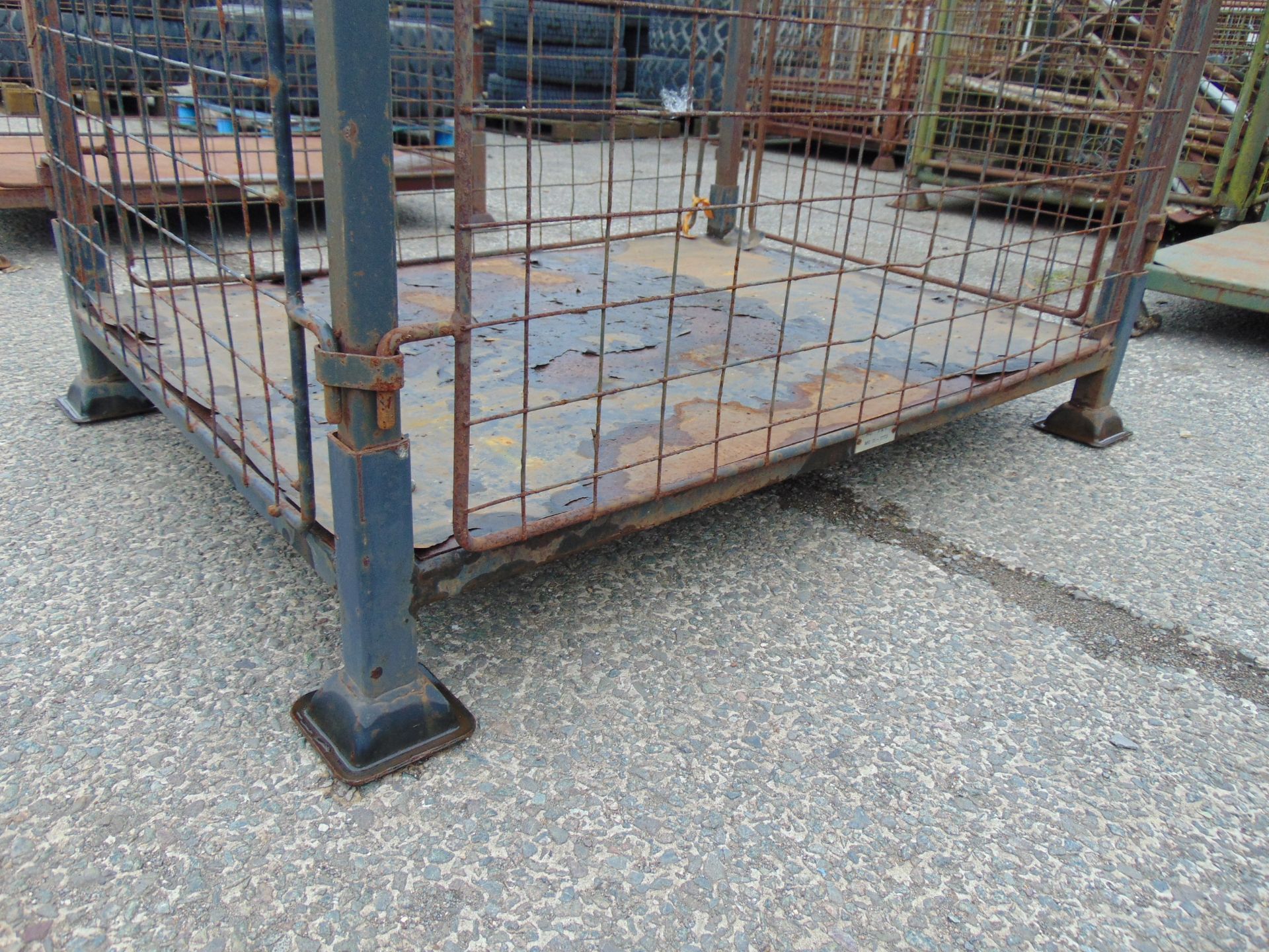 Steel Stacking Stillage with removeable sides and corner posts - Image 3 of 3