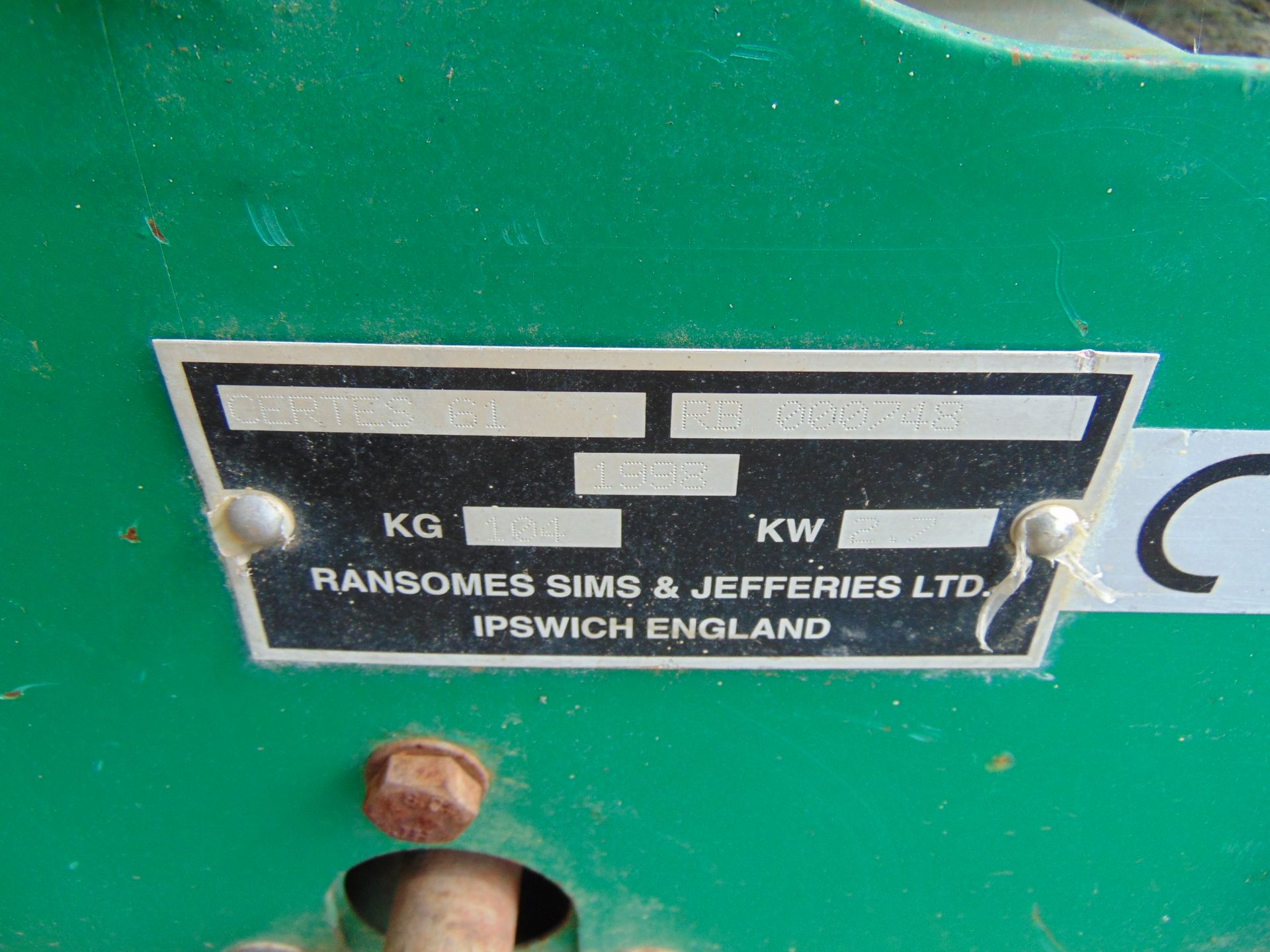 Ransomes Super Certs 61 Self Propelled Petrol Cylinder Mower - Image 6 of 6