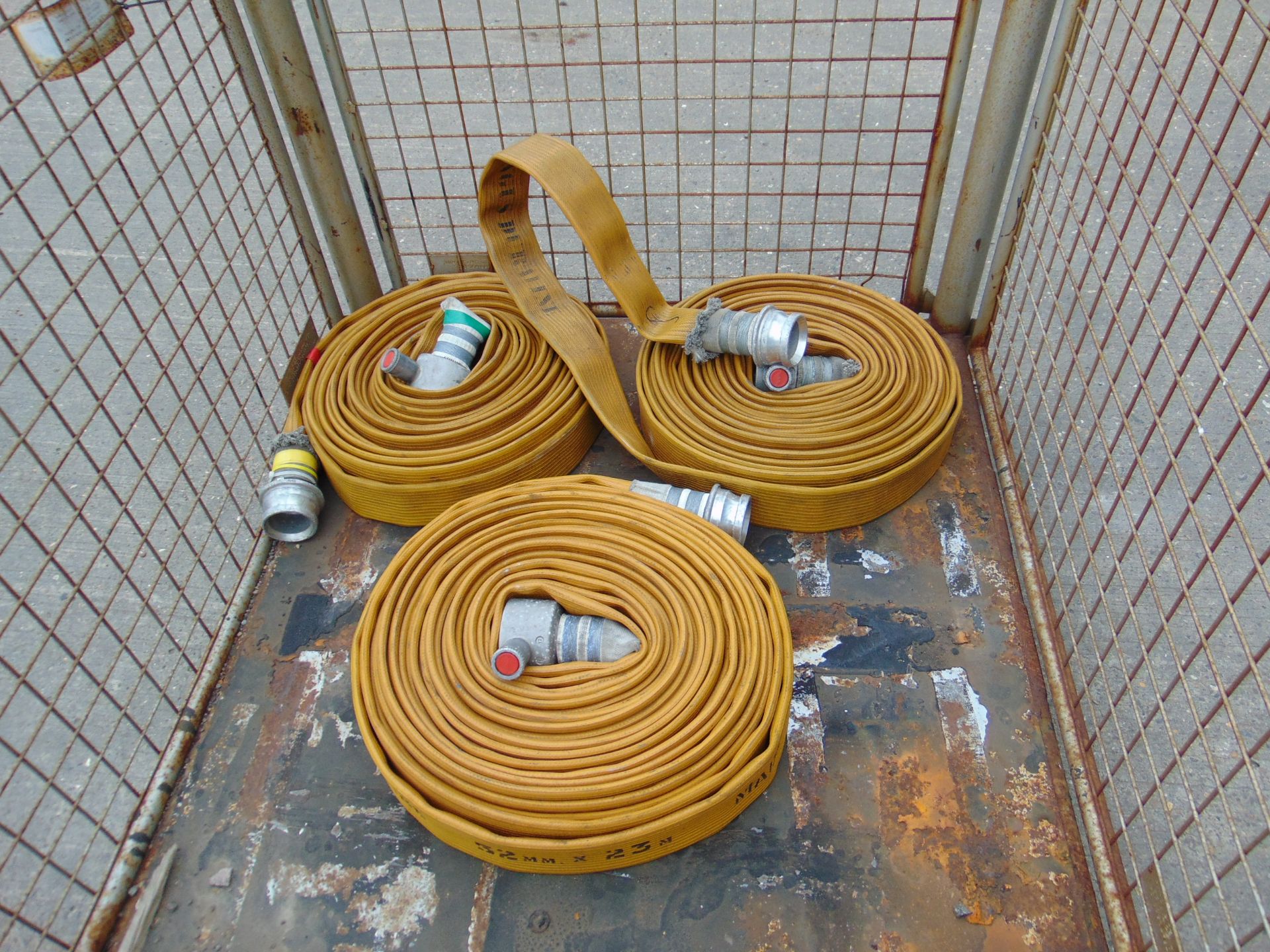 3 x Angus 52mm x 23m Layflat Fire Hoses with Couplings - Image 2 of 4