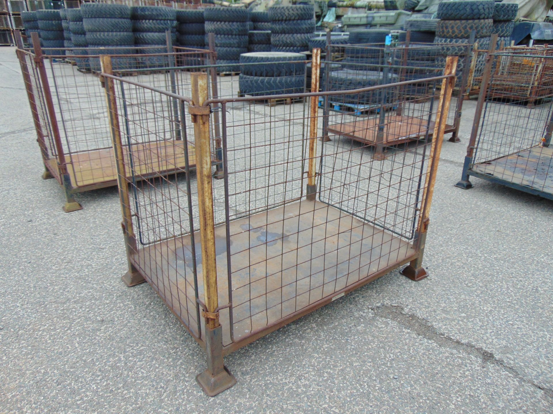 Steel Stacking Stillage with removeable sides and corner posts