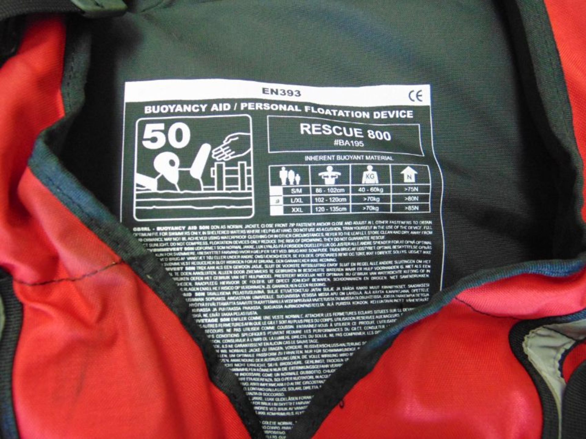 Palm Professional Rescue 800 Buoyancy Aid - PFD Personal Floatation Device Size L/XL - Image 3 of 4