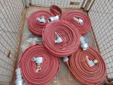 5 x Angus 45mm x 23m Layflat Fire Hoses with Couplings