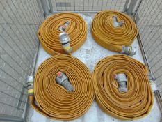 4 x Angus 52mm x 23m Layflat Fire Hoses with Couplings