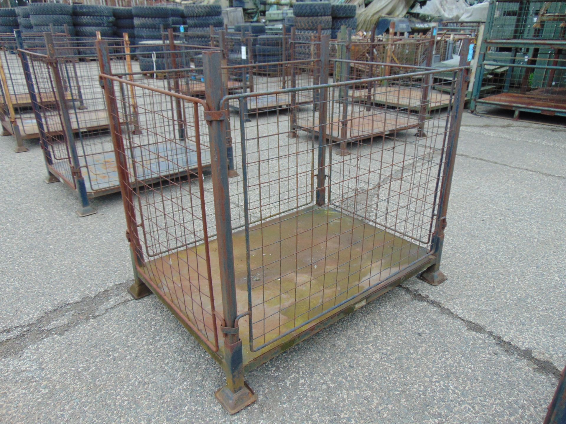 Steel Stacking Stillage with removeable sides and corner posts