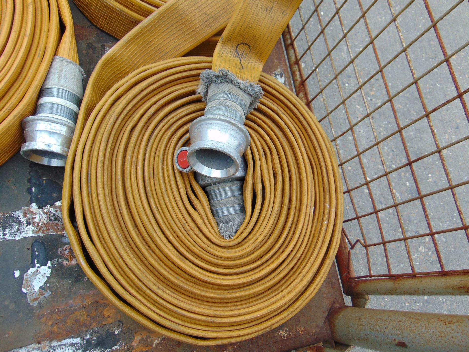3 x Angus 52mm x 23m Layflat Fire Hoses with Couplings - Image 3 of 4
