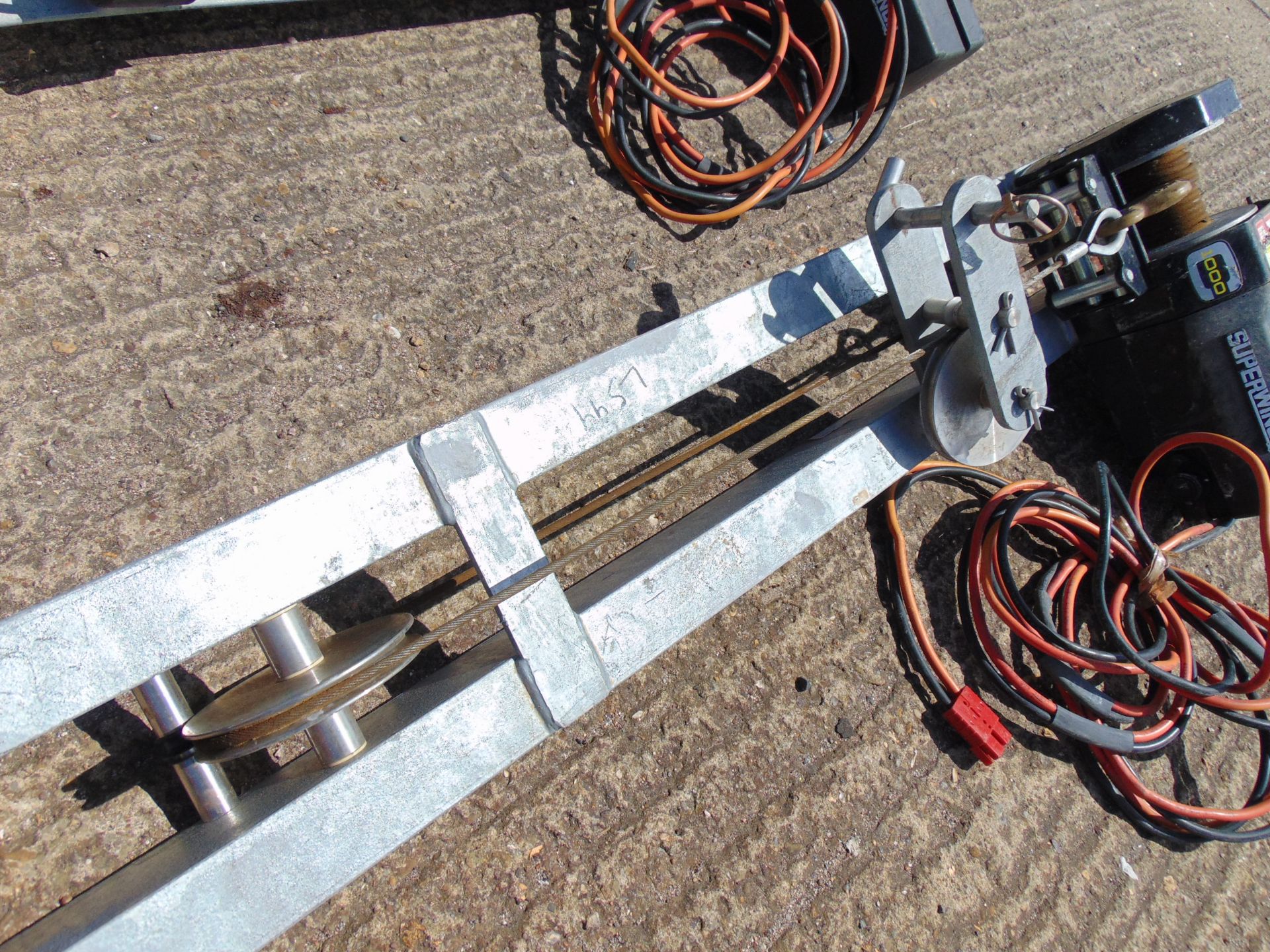 2x Galvanised Winching Frames c/w Superwinch C1000 Winches, Controls, Pulleys etc - Image 6 of 10