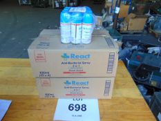 2x Box (96 Cans) REAC Anti Bacterial Spray