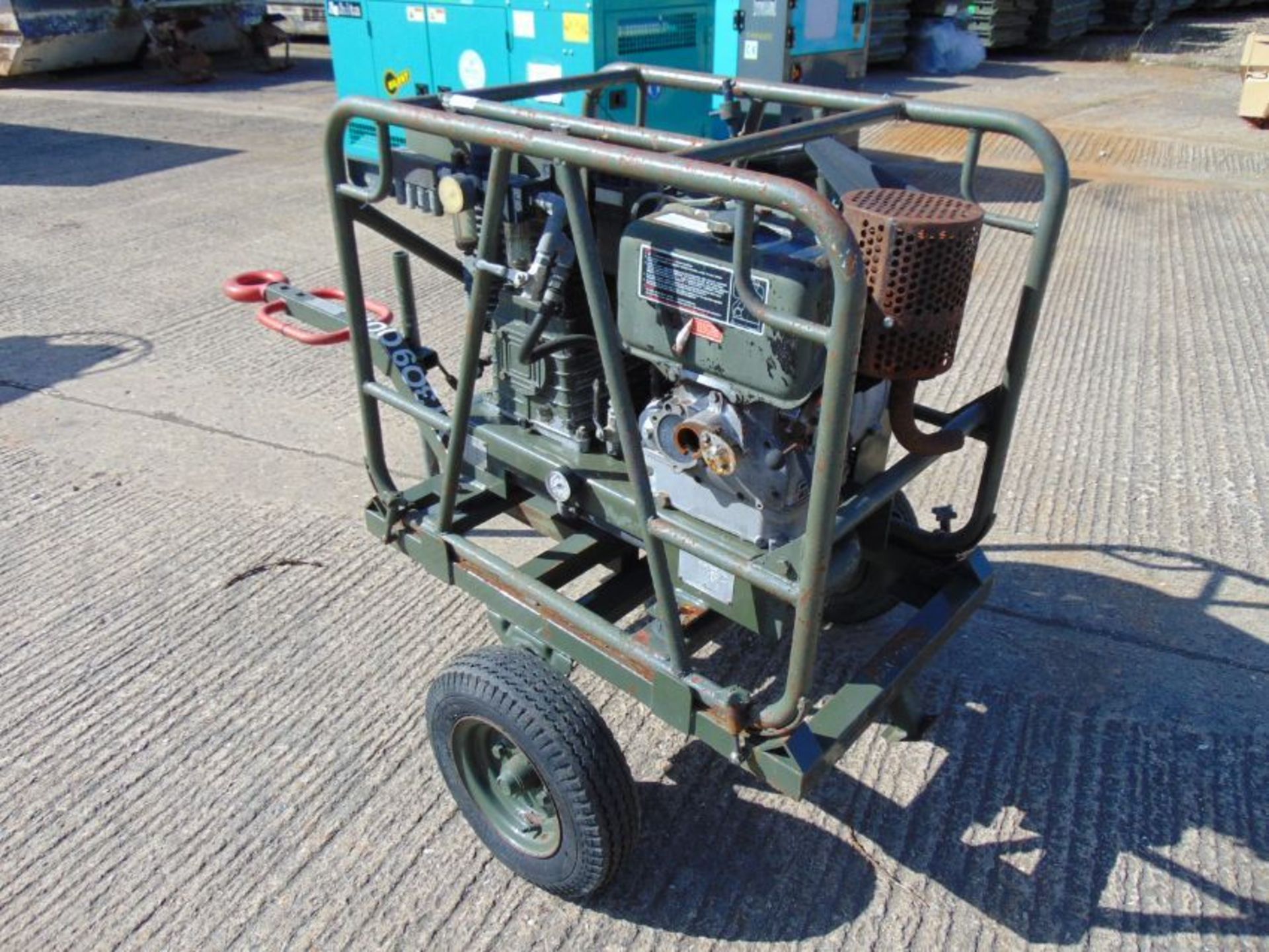 Lister Petter Lightweight Compressor mounted on single axle trailer - Image 7 of 14