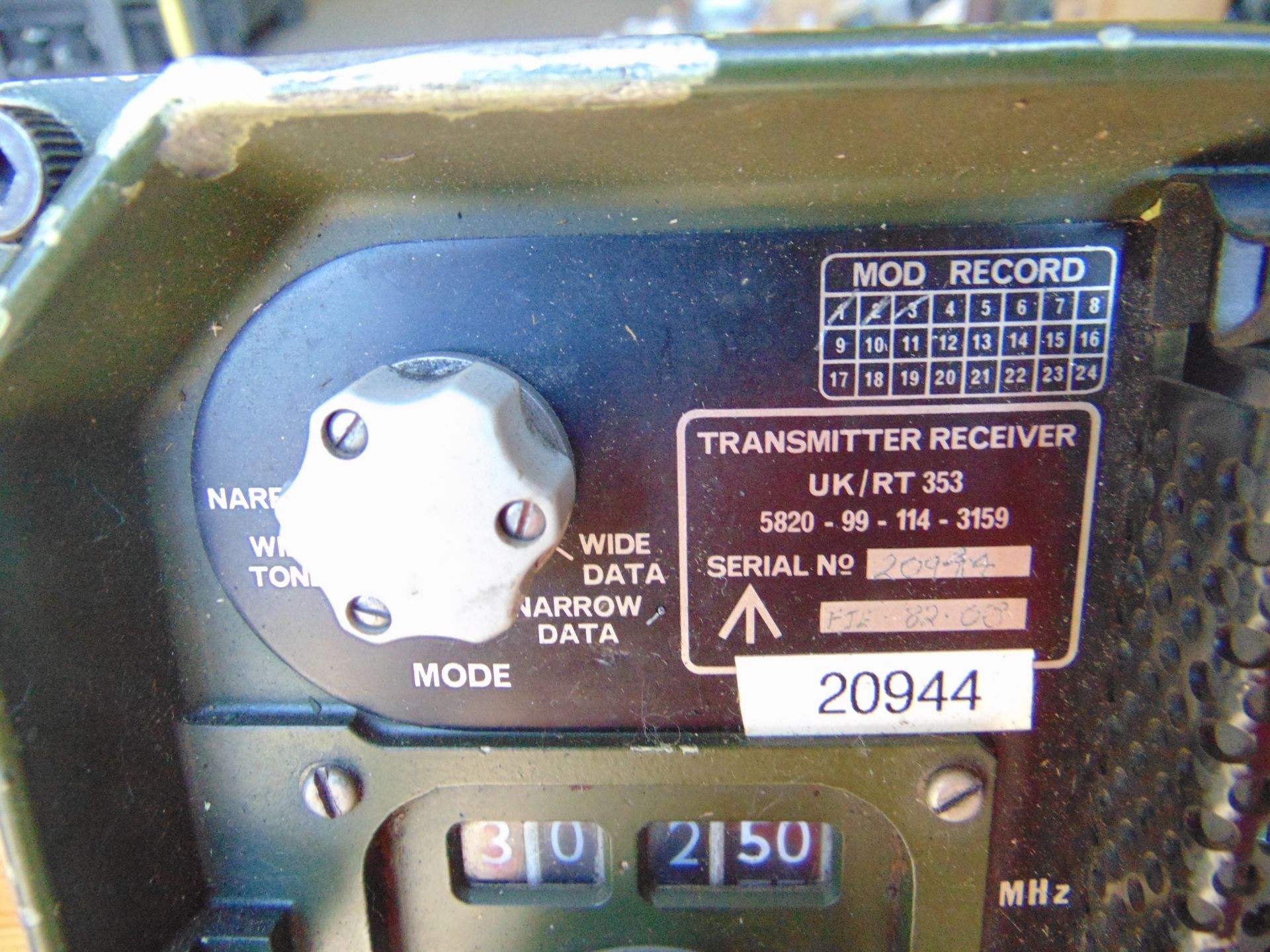 Clansman UK/RT 353 VHF Transmitter Receiver - Image 4 of 5