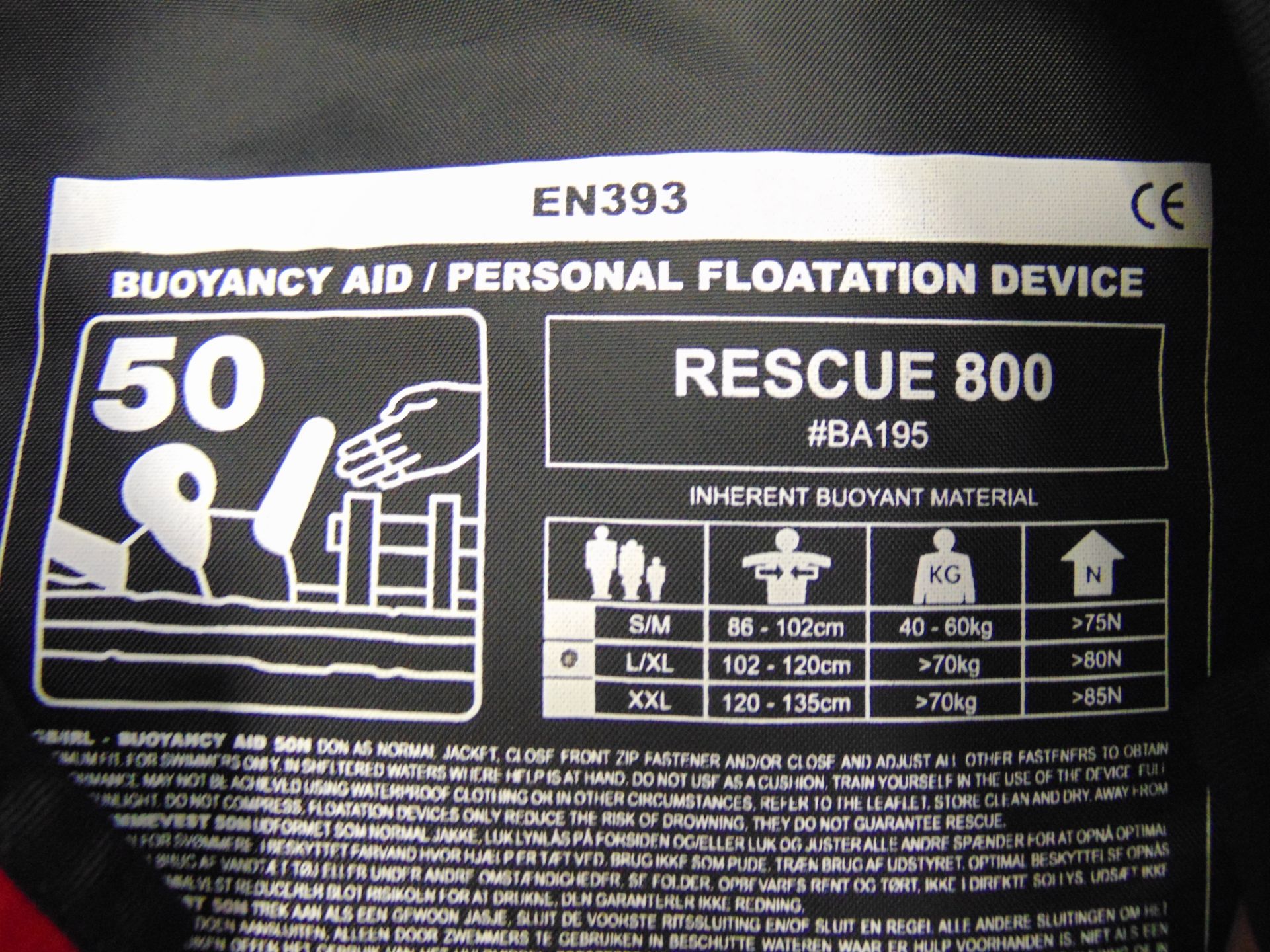 Palm Professional Rescue 800 Buoyancy Aid - PFD Personal Floatation Device Size L/XL - Image 4 of 4