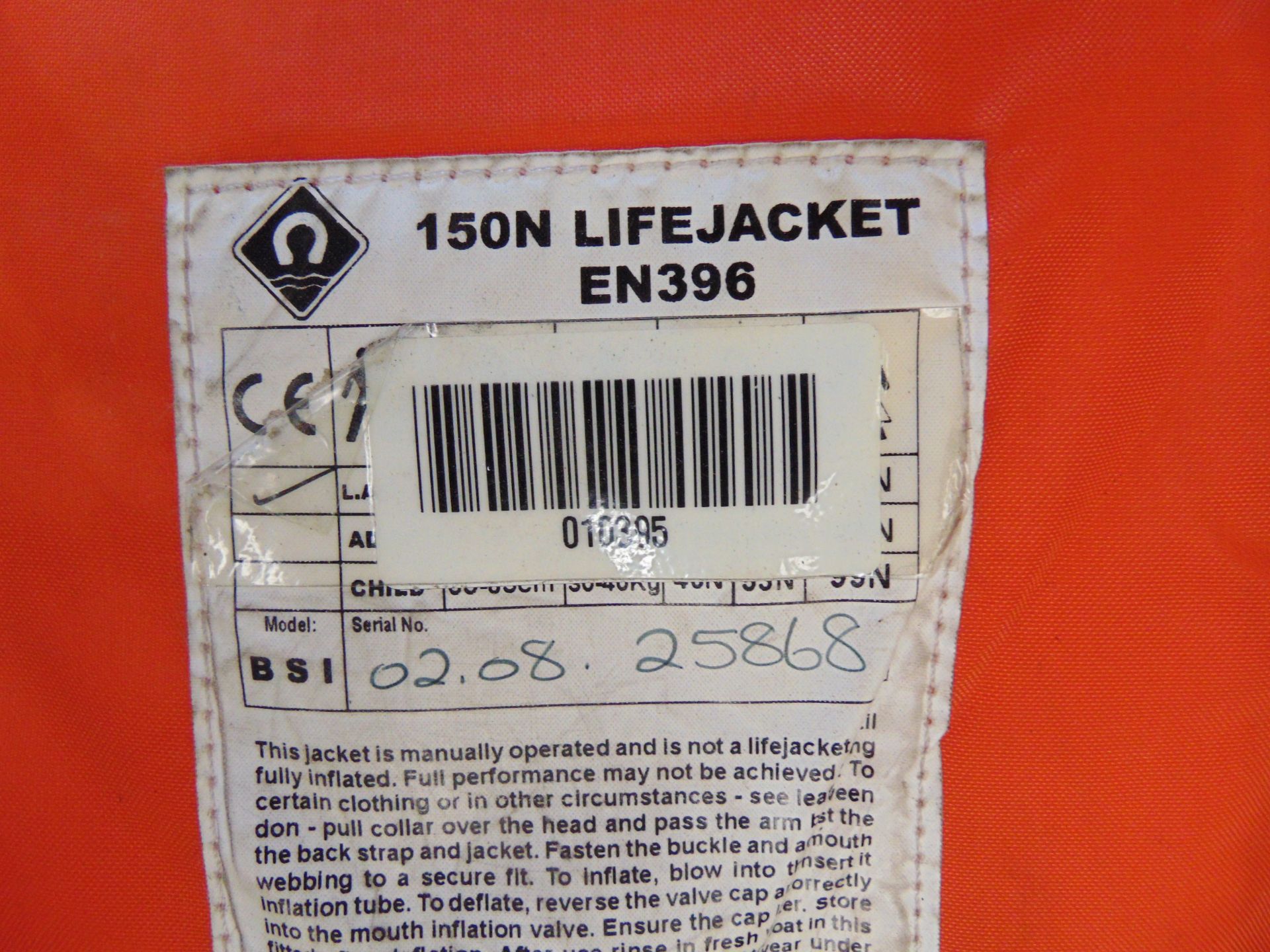 8 x Crewsaver 150N Air Foam Lifejackets - Image 4 of 4