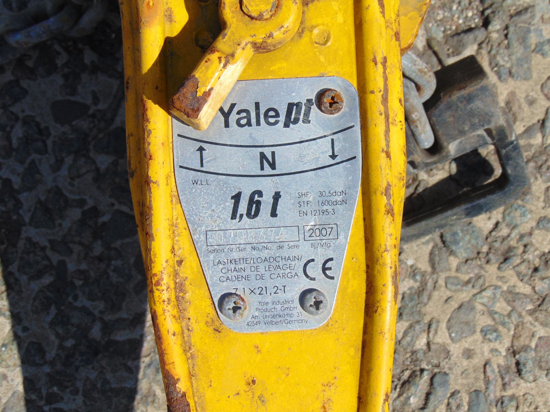 Yale 1.6 t Lever Block Chain Hoist - Image 4 of 4