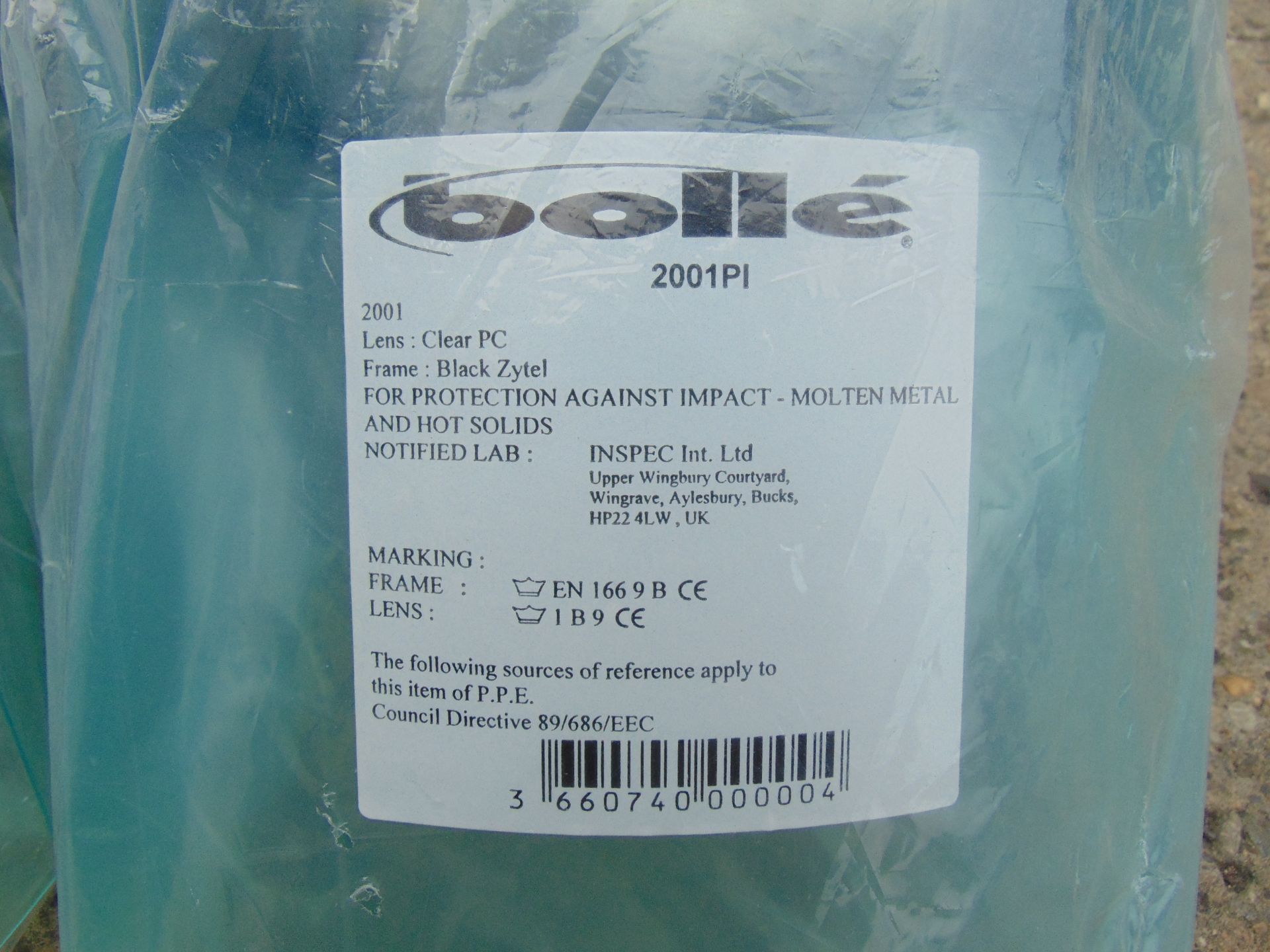 2 x Unissued Bolle Molten Metal & Hot Solids Protection Face Shields - Image 3 of 3