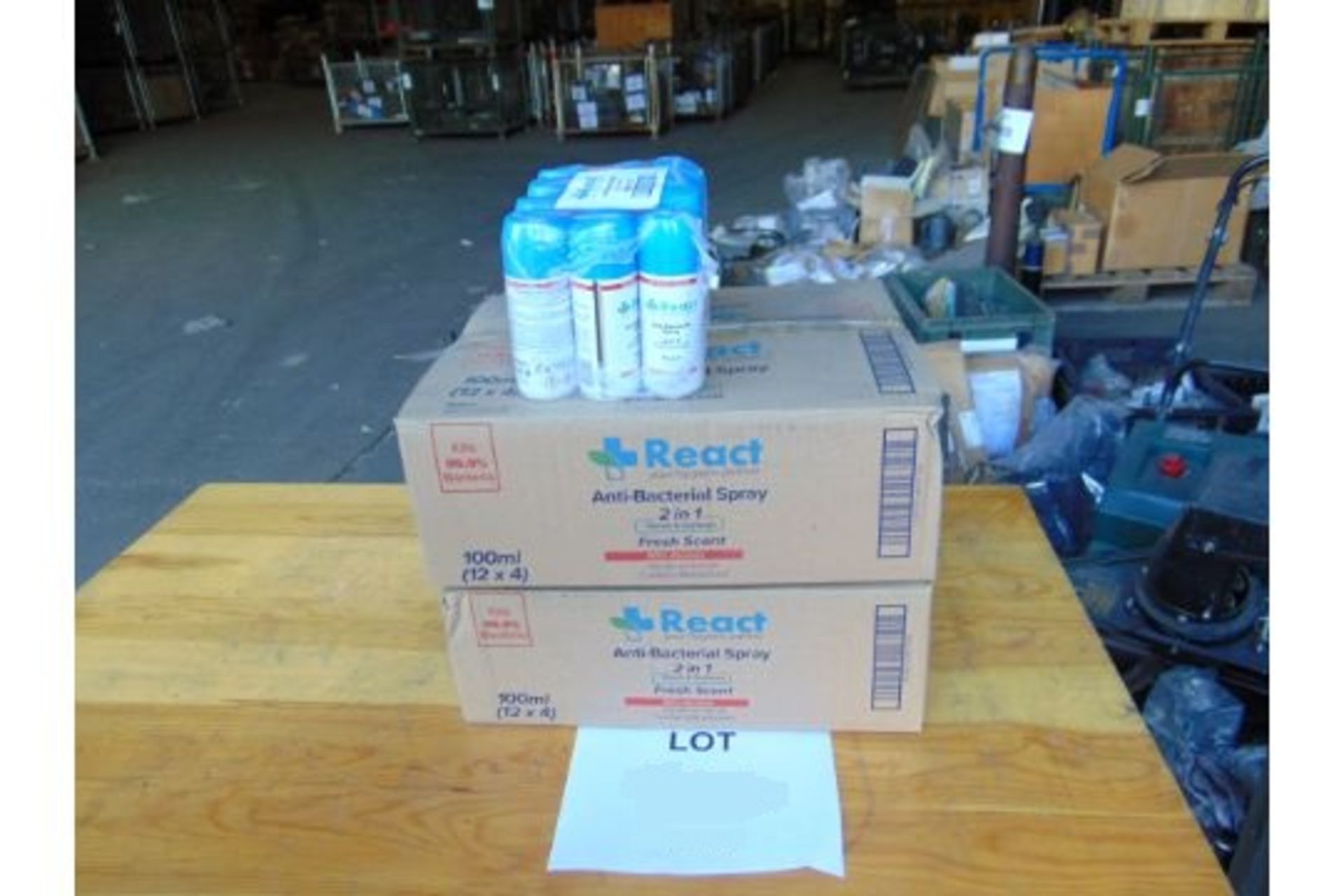 2x Box (96 Cans) REAC Anti Bacterial Spray - Image 2 of 3