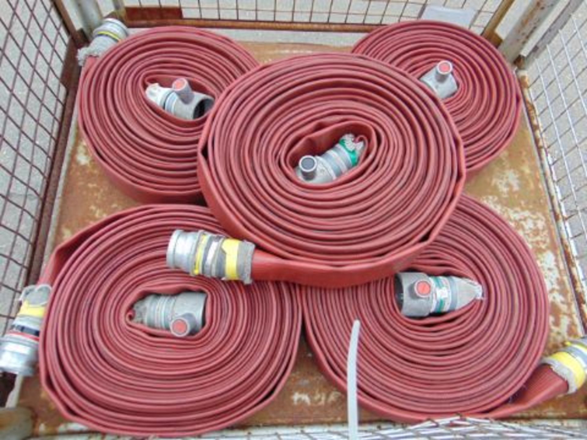 5 x Angus 64mm x 23m Layflat Fire Hoses with Couplings