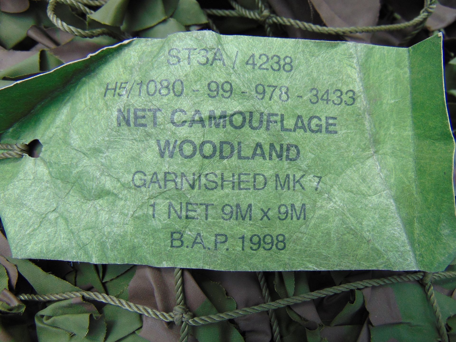 Stillage of Original Camouflaged Woodland Netting 9m x 9m - Bild 3 aus 3