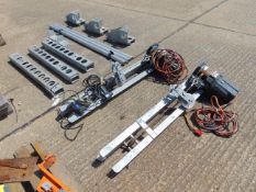 2x Galvanised Winching Frames c/w Superwinch C1000 Winches, Controls, Pulleys etc