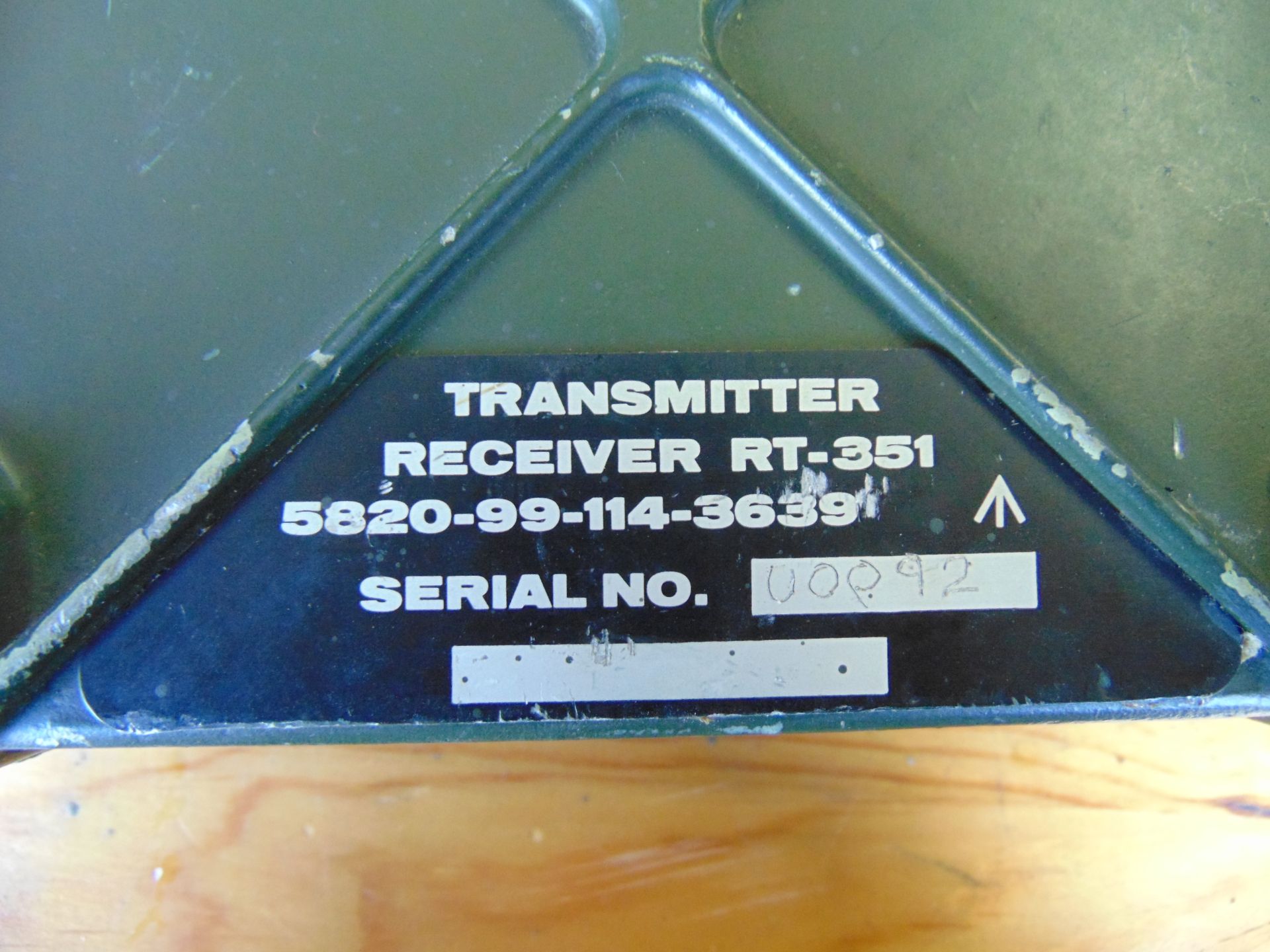 CLANSMAN TRANSMITTER RECIEVER UK/ RT 351 ** SN 00092** - Image 5 of 5